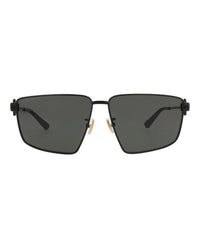 Bottega Veneta Bottega Veneta Womens Square/Rectangle Black Black Grey Fashion Designer Eyewear