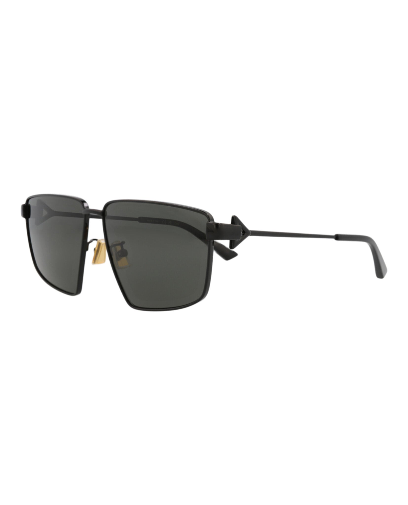 Bottega Veneta Bottega Veneta Womens Square/Rectangle Black Black Grey Fashion Designer Eyewear