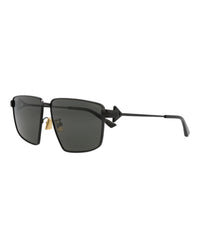 Bottega Veneta Bottega Veneta Womens Square/Rectangle Black Black Grey Fashion Designer Eyewear