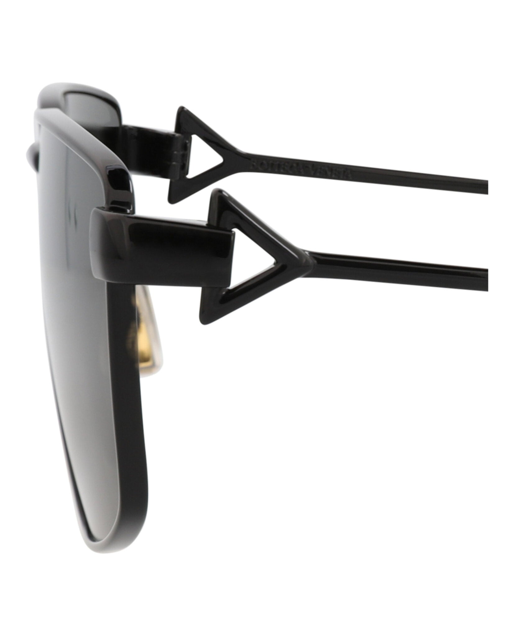Bottega Veneta Bottega Veneta Womens Square/Rectangle Black Black Grey Fashion Designer Eyewear