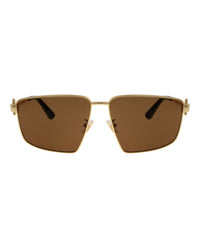 Bottega Veneta Bottega Veneta Womens Square/Rectangle Gold Gold Brown Fashion Designer Eyewear