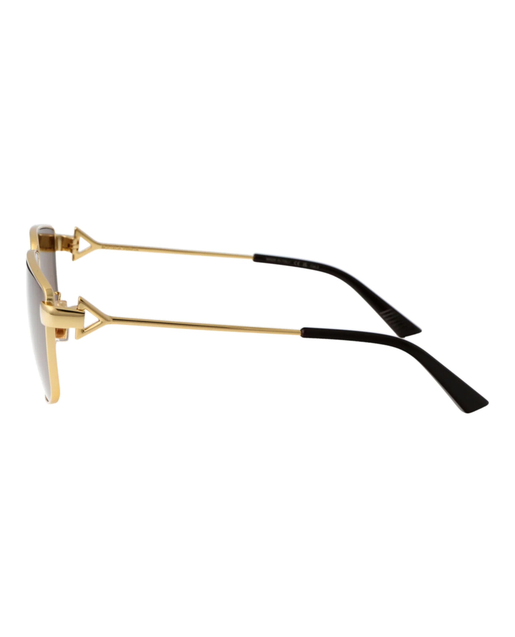 Bottega Veneta Bottega Veneta Womens Square/Rectangle Gold Gold Brown Fashion Designer Eyewear