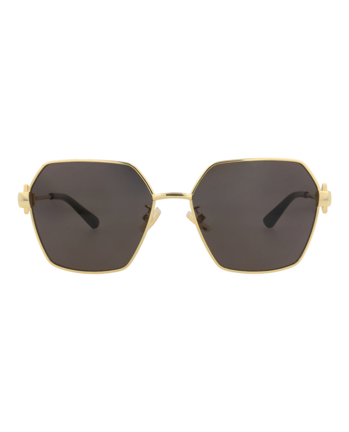 Bottega Veneta Bottega Veneta Womens Square/Rectangle Gold Gold Grey Fashion Designer Eyewear