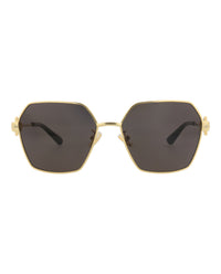 Bottega Veneta Bottega Veneta Womens Square/Rectangle Gold Gold Grey Fashion Designer Eyewear