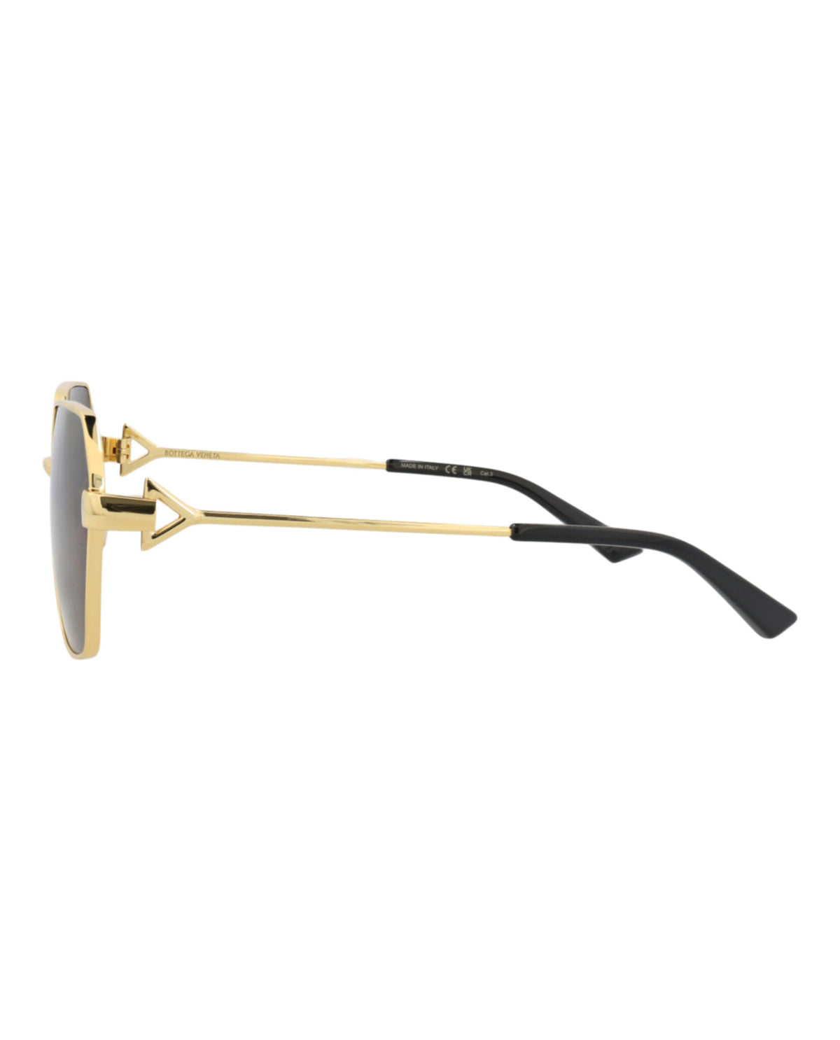 Bottega Veneta Bottega Veneta Womens Square/Rectangle Gold Gold Grey Fashion Designer Eyewear