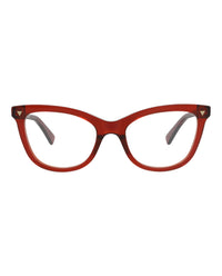 Bottega Veneta Womens Cat Eye Burgundy Burgundy Transparent Fashion Designer Eyewear