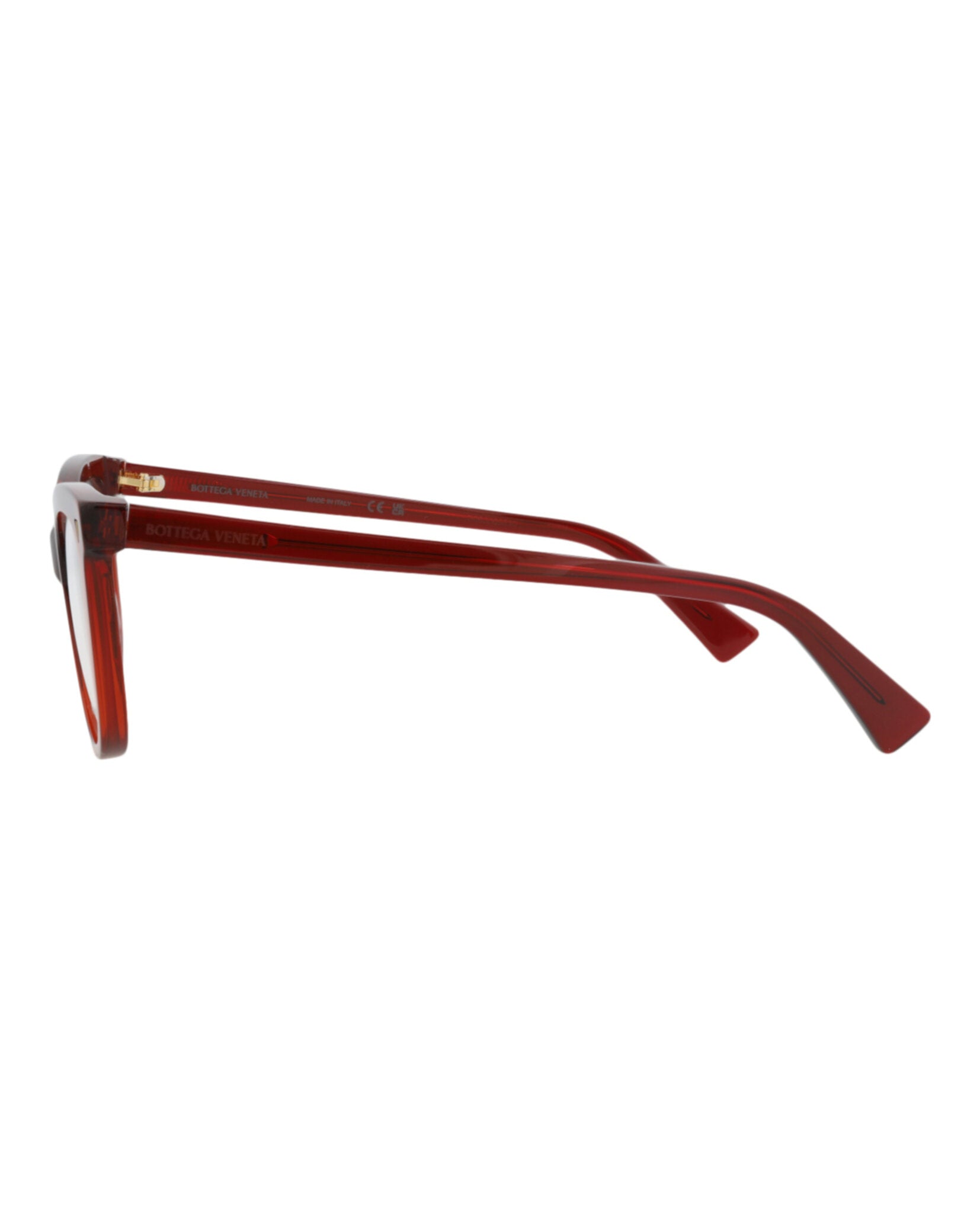 Bottega Veneta Womens Cat Eye Burgundy Burgundy Transparent Fashion Designer Eyewear
