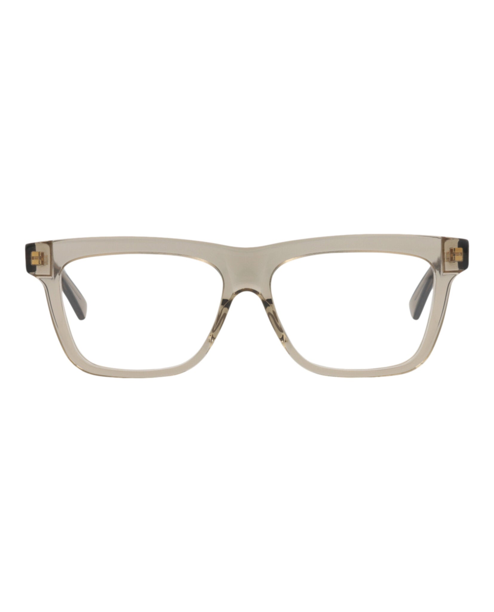 Bottega Veneta Bottega Veneta Mens Square/Rectangle Brown Brown Transparent Fashion Designer Eyewear