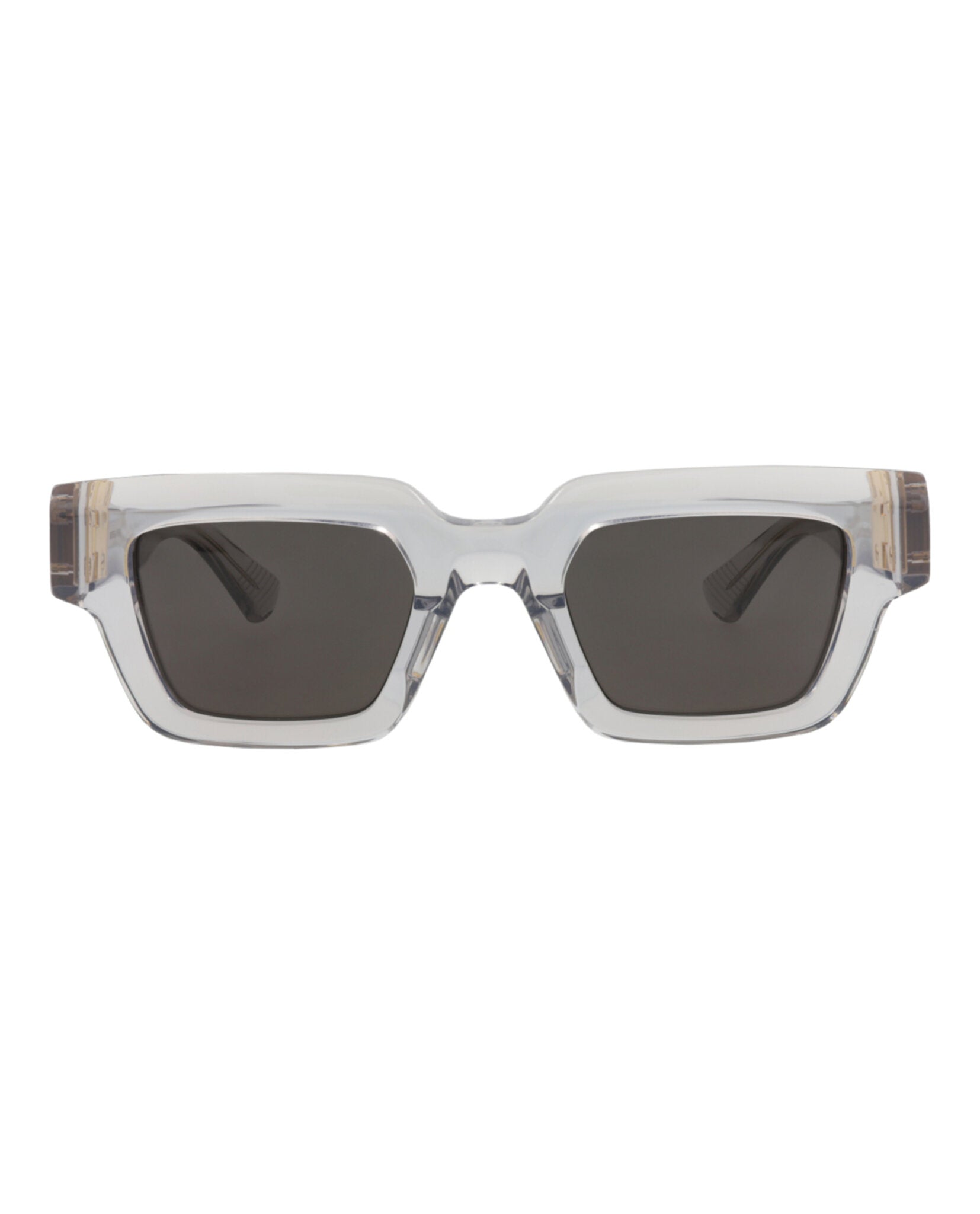 Bottega Veneta Unisex Square/Rectangle Crystal Crystal Grey Fashion Designer Eyewear