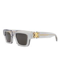 Bottega Veneta Unisex Square/Rectangle Crystal Crystal Grey Fashion Designer Eyewear