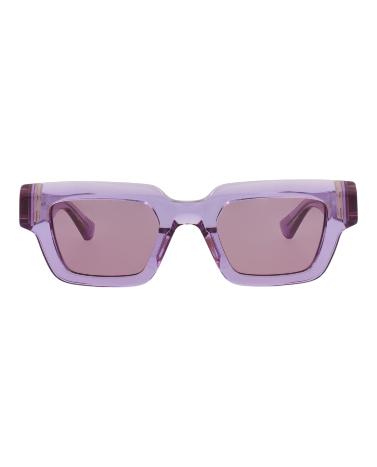 Bottega Veneta Bottega Veneta Unisex Square/Rectangle Violet Violet Violet Fashion Designer Eyewear