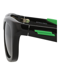 Bottega Veneta Mens Square/Rectangle Black Black Grey Fashion Designer Eyewear