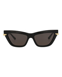 Bottega Veneta Bottega Veneta Womens Cat Eye Black Gold Grey Fashion Designer Eyewear