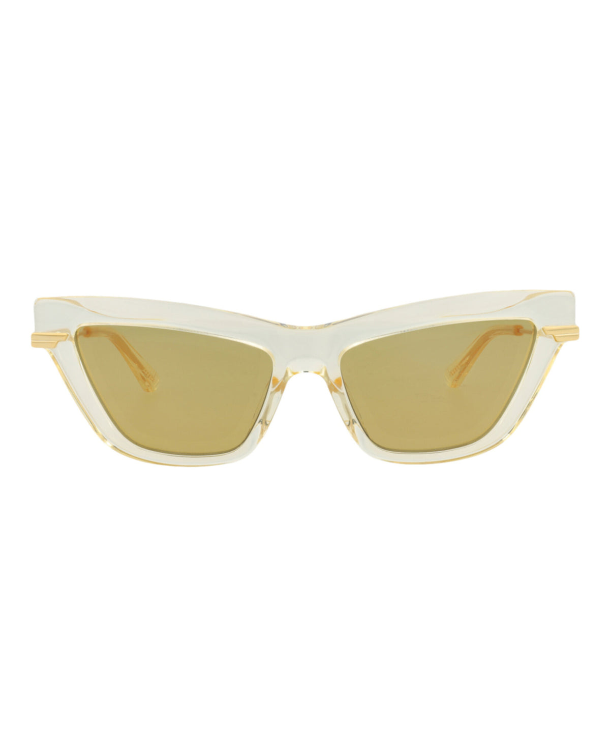 Bottega Veneta Bottega Veneta Womens Cat Eye Yellow Gold Yellow Fashion Designer Eyewear