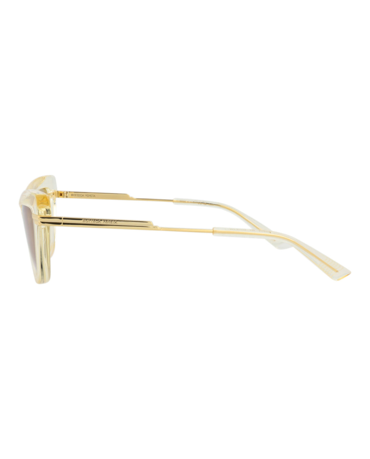 Bottega Veneta Bottega Veneta Womens Cat Eye Yellow Gold Yellow Fashion Designer Eyewear