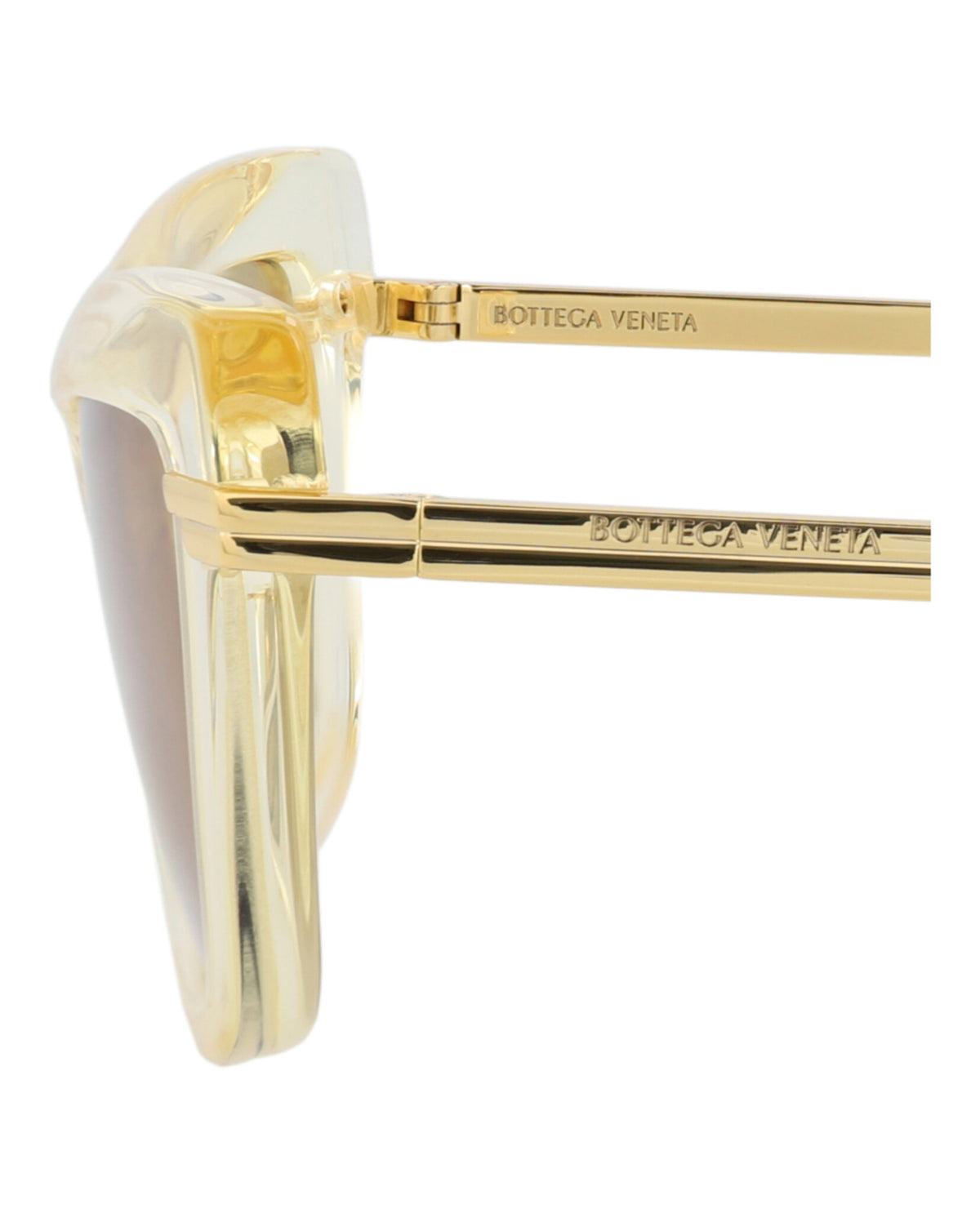 Bottega Veneta Bottega Veneta Womens Cat Eye Yellow Gold Yellow Fashion Designer Eyewear