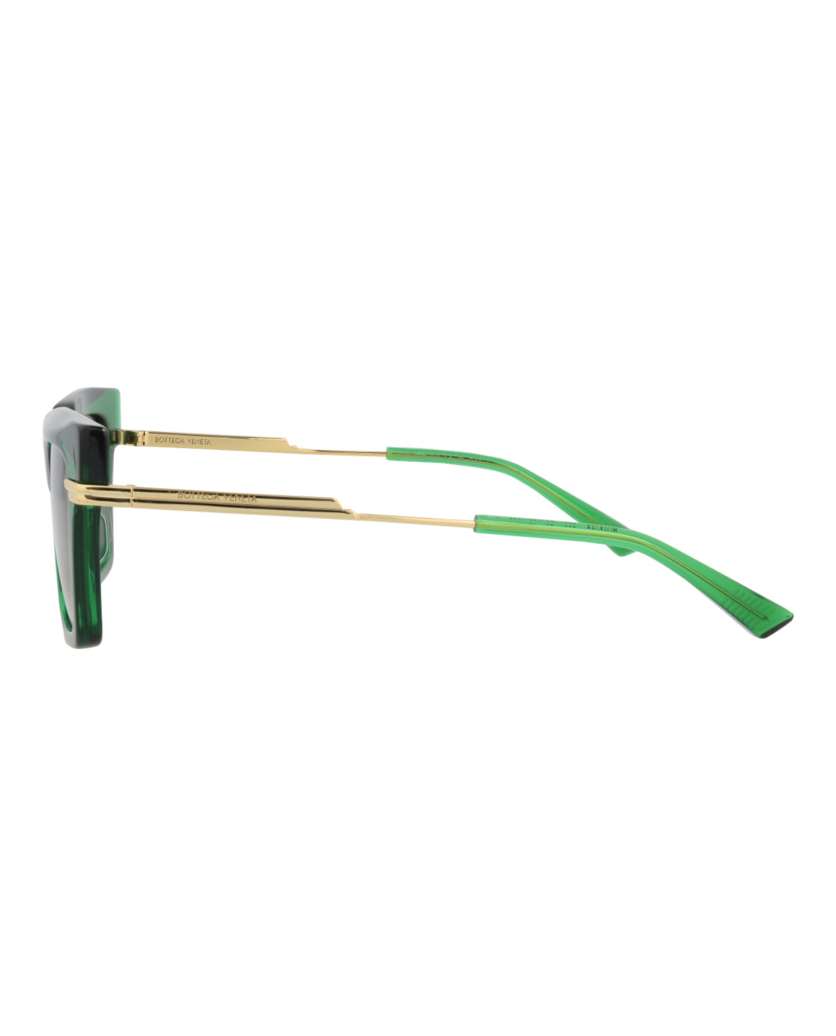 Bottega Veneta Womens Square/Rectangle Green Gold Green Fashion Designer Eyewear