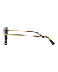 Bottega Veneta Womens Square/Rectangle Havana Gold Transparent Fashion Designer Eyewear