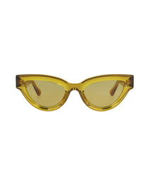 Bottega Veneta Womens Cat Eye Brown Brown Yellow Fashion Designer Eyewear