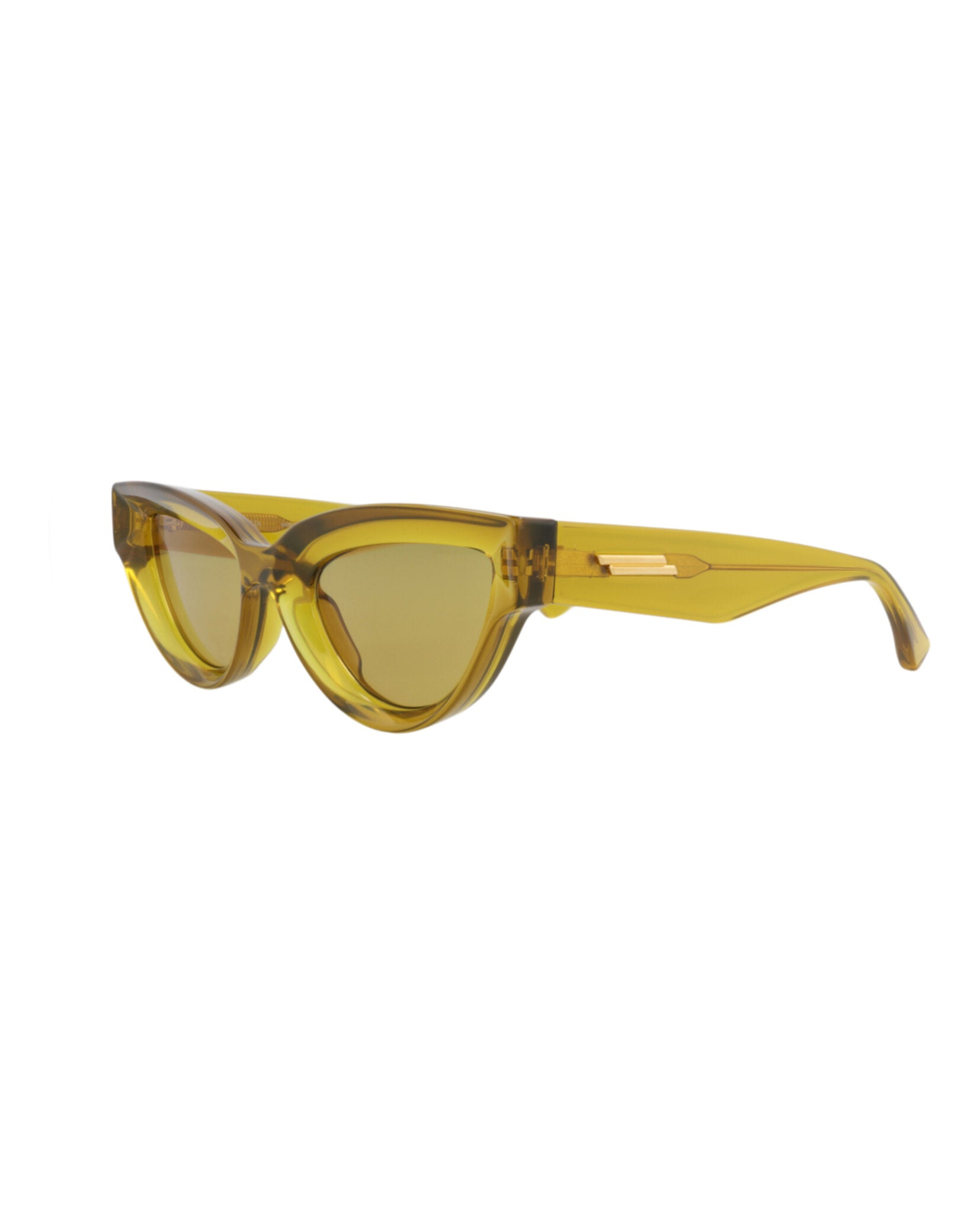 Bottega Veneta Womens Cat Eye Brown Brown Yellow Fashion Designer Eyewear