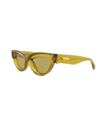Bottega Veneta Womens Cat Eye Brown Brown Yellow Fashion Designer Eyewear