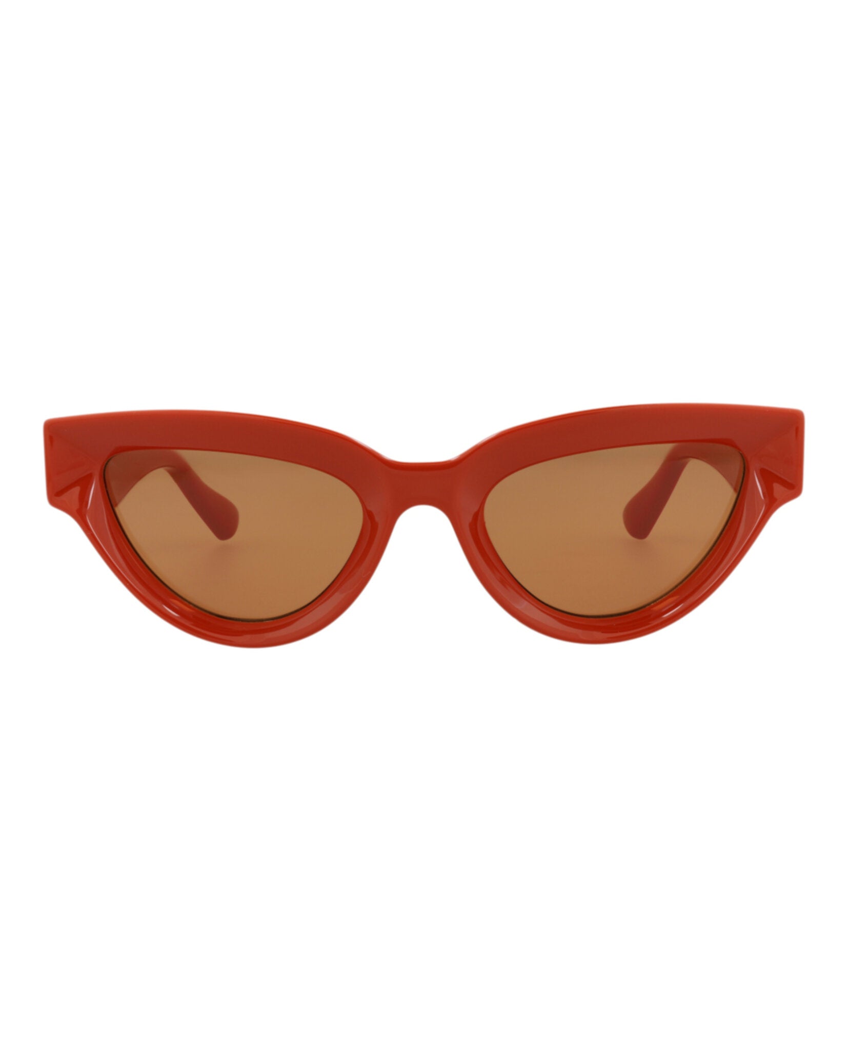 Bottega Veneta Womens Cat Eye Orange Orange Brown Fashion Designer Eyewear