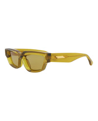 Bottega Veneta Bottega Veneta Unisex Cat Eye Brown Brown Yellow Fashion Designer Eyewear