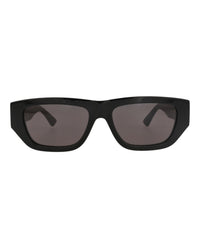 Bottega Veneta Bottega Veneta Unisex Square/Rectangle Black Black Grey Fashion Designer Eyewear