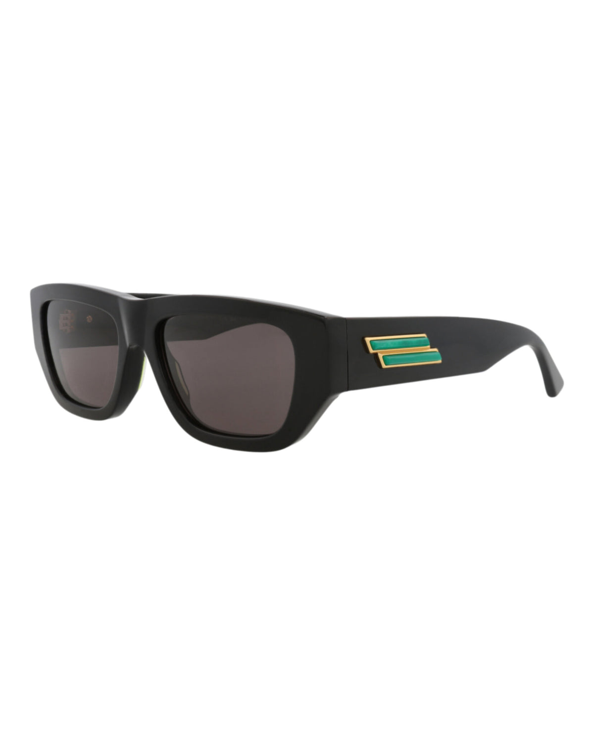 Bottega Veneta Bottega Veneta Unisex Square/Rectangle Black Black Grey Fashion Designer Eyewear