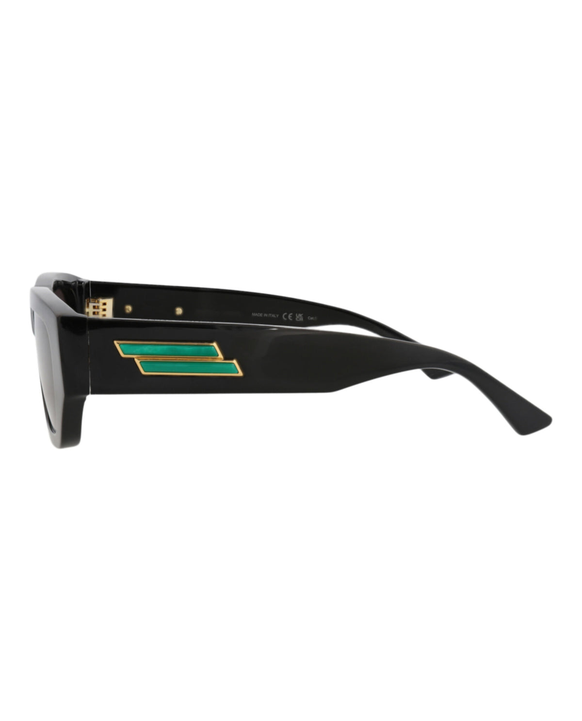 Bottega Veneta Bottega Veneta Unisex Square/Rectangle Black Black Grey Fashion Designer Eyewear