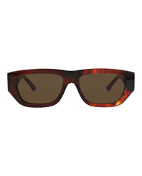 Bottega Veneta Unisex Square/Rectangle Havana Havana Brown Fashion Designer Eyewear