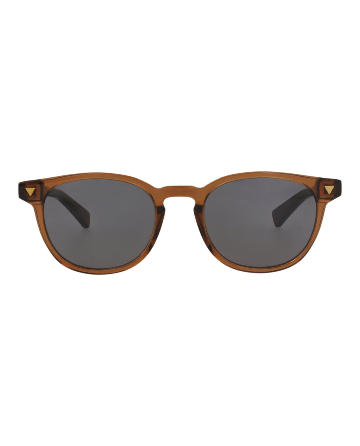 Bottega Veneta Bottega Veneta Mens Round/Oval Brown Brown Grey Fashion Designer Eyewear