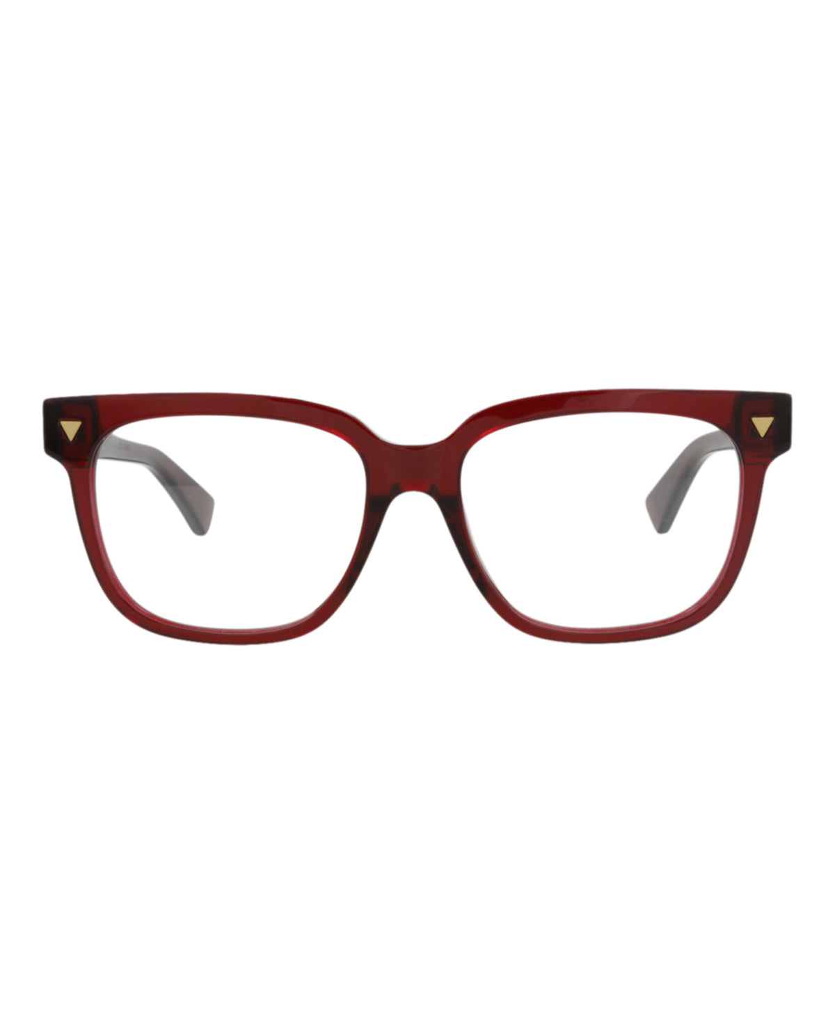 Bottega Veneta Womens Square/Rectangle Burgundy Burgundy Transparent Fashion Designer Eyewear
