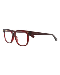 Bottega Veneta Womens Square/Rectangle Burgundy Burgundy Transparent Fashion Designer Eyewear