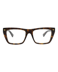 Bottega Veneta Unisex Square/Rectangle Havana Havana Transparent Fashion Designer Eyewear