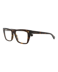 Bottega Veneta Unisex Square/Rectangle Havana Havana Transparent Fashion Designer Eyewear
