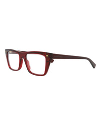 Bottega Veneta Bottega Veneta Unisex Square/Rectangle Burgundy Burgundy Transparent Fashion Designer Eyewear