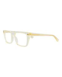 Bottega Veneta Unisex Square/Rectangle Yellow Yellow Transparent Fashion Designer Eyewear