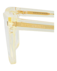 Bottega Veneta Unisex Square/Rectangle Yellow Yellow Transparent Fashion Designer Eyewear