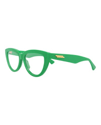 Bottega Veneta Bottega Veneta Womens Cat Eye Green Green Transparent Fashion Designer Eyewear