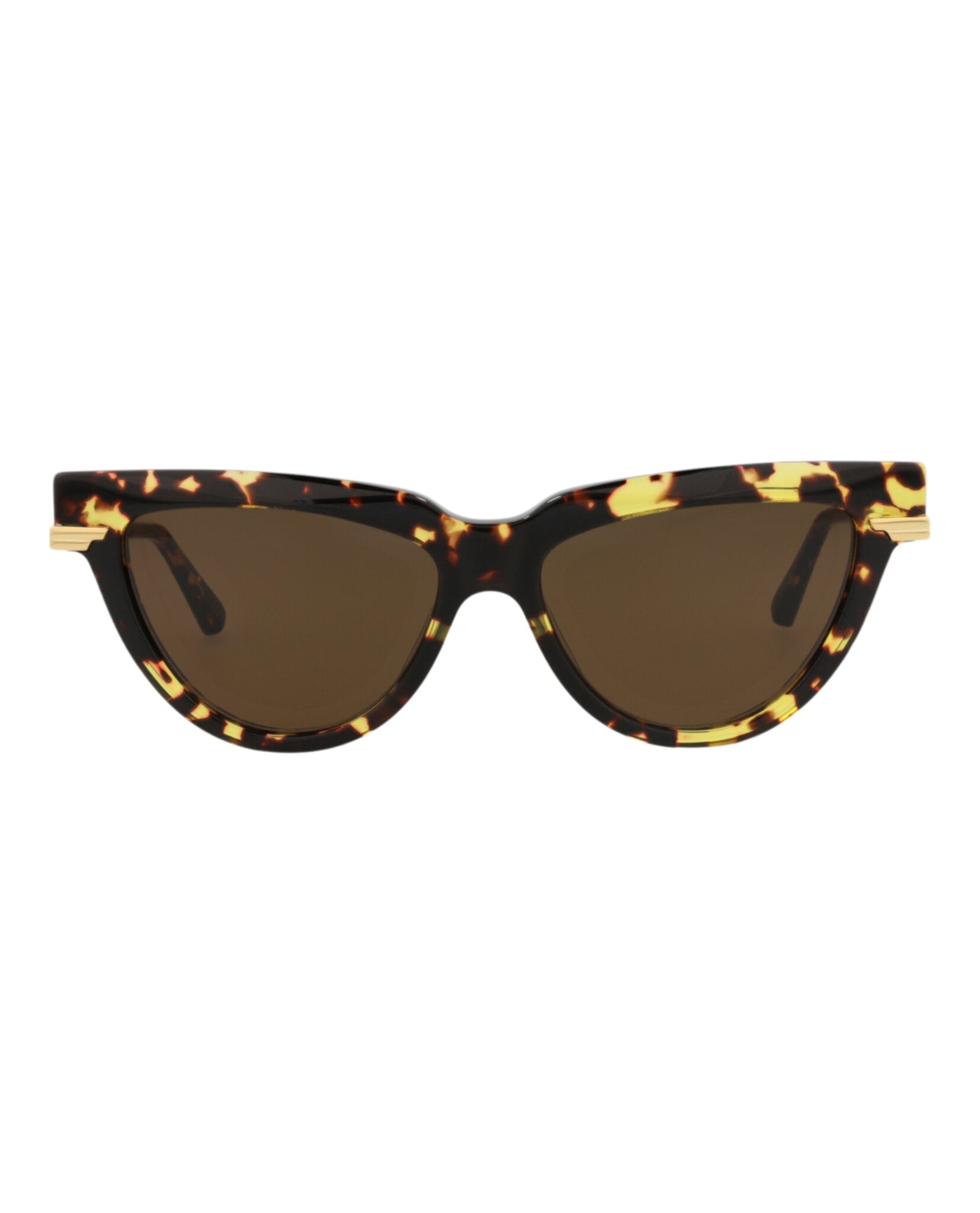 Bottega Veneta Bottega Veneta Womens Cat Eye Havana Gold Brown Fashion Designer Eyewear