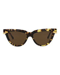 Bottega Veneta Bottega Veneta Womens Cat Eye Havana Gold Brown Fashion Designer Eyewear