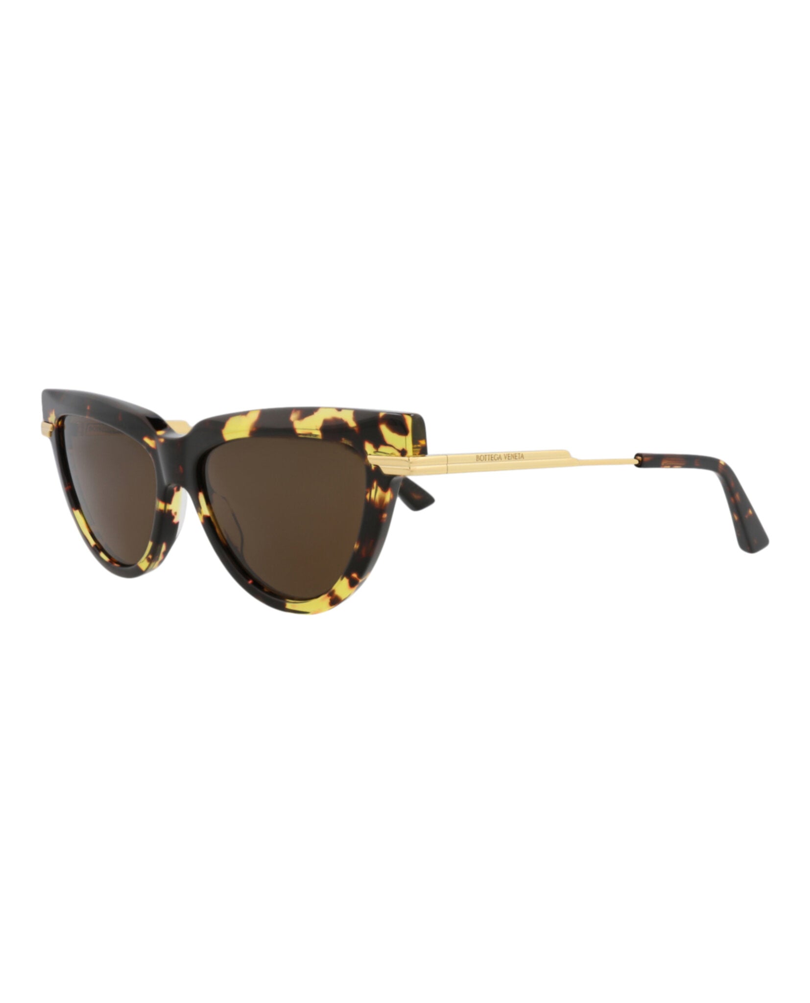 Bottega Veneta Bottega Veneta Womens Cat Eye Havana Gold Brown Fashion Designer Eyewear