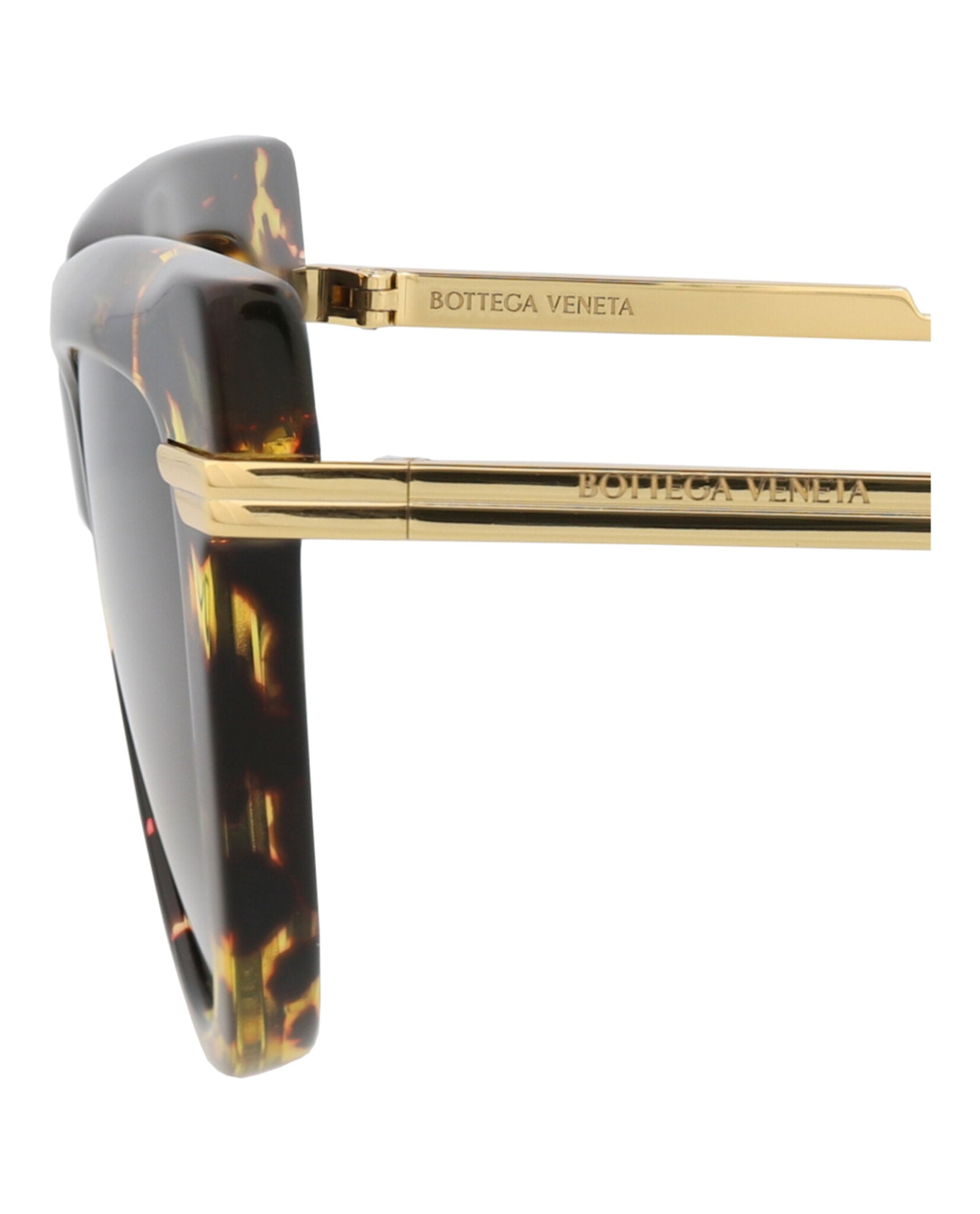 Bottega Veneta Bottega Veneta Womens Cat Eye Havana Gold Brown Fashion Designer Eyewear
