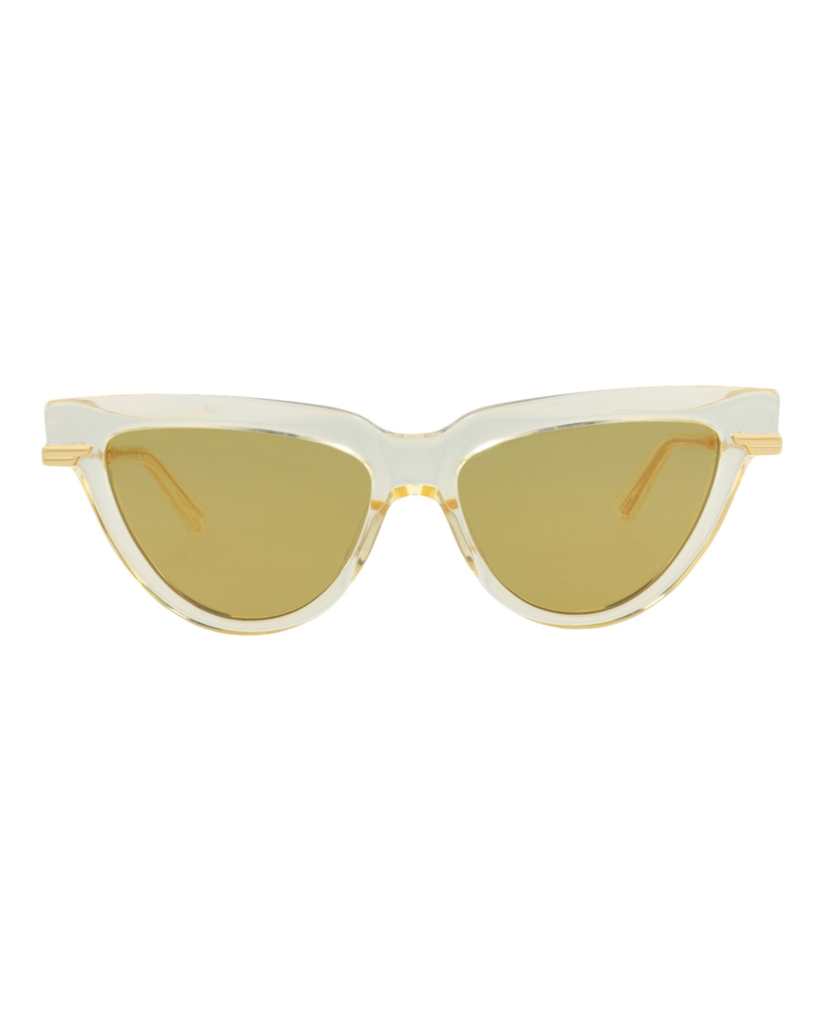 Bottega Veneta Bottega Veneta Womens Cat Eye Yellow Gold Brown Fashion Designer Eyewear