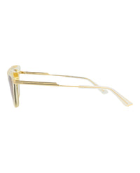 Bottega Veneta Bottega Veneta Womens Cat Eye Yellow Gold Brown Fashion Designer Eyewear