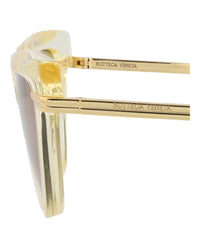 Bottega Veneta Bottega Veneta Womens Cat Eye Yellow Gold Brown Fashion Designer Eyewear