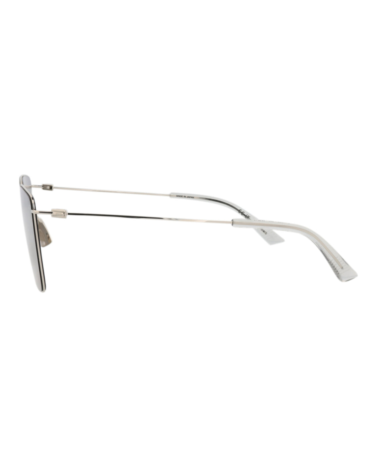 Bottega Veneta Mens Square/Rectangle Silver Silver Silver Fashion Designer Eyewear