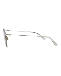 Bottega Veneta Mens Square/Rectangle Silver Silver Silver Fashion Designer Eyewear