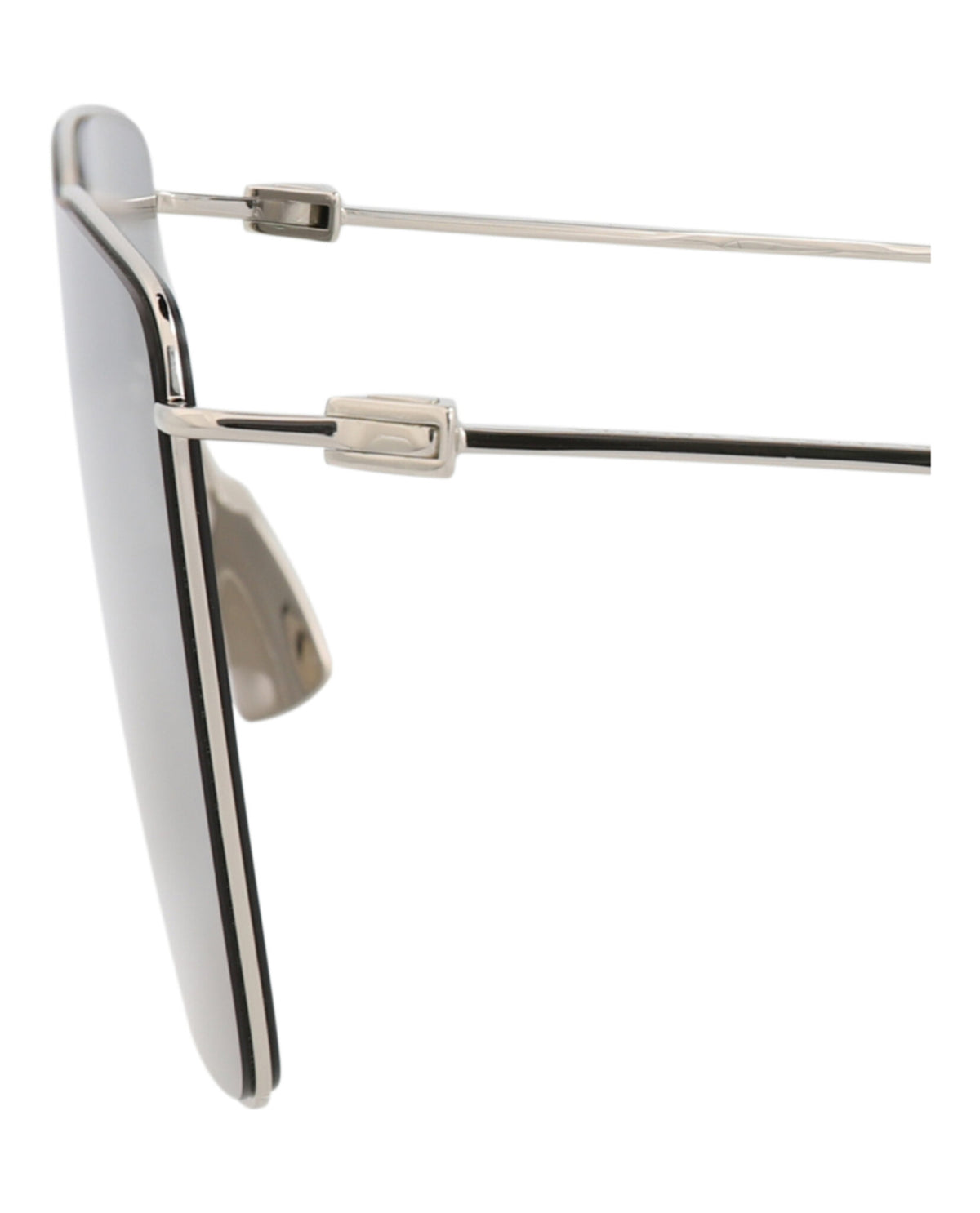 Bottega Veneta Mens Square/Rectangle Silver Silver Silver Fashion Designer Eyewear